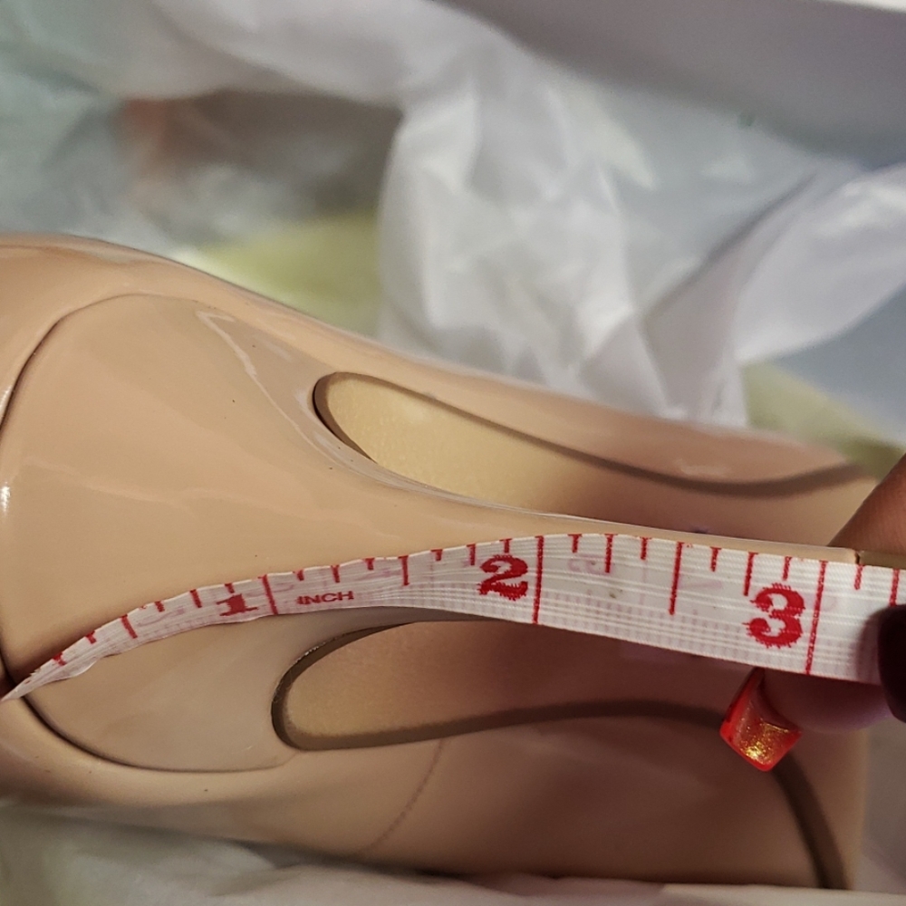 Glossy nude pointed heel pump 3 inch - Picture 8 of 8
